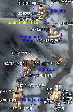 Blacksmith Bronf is located in Dwarf Town